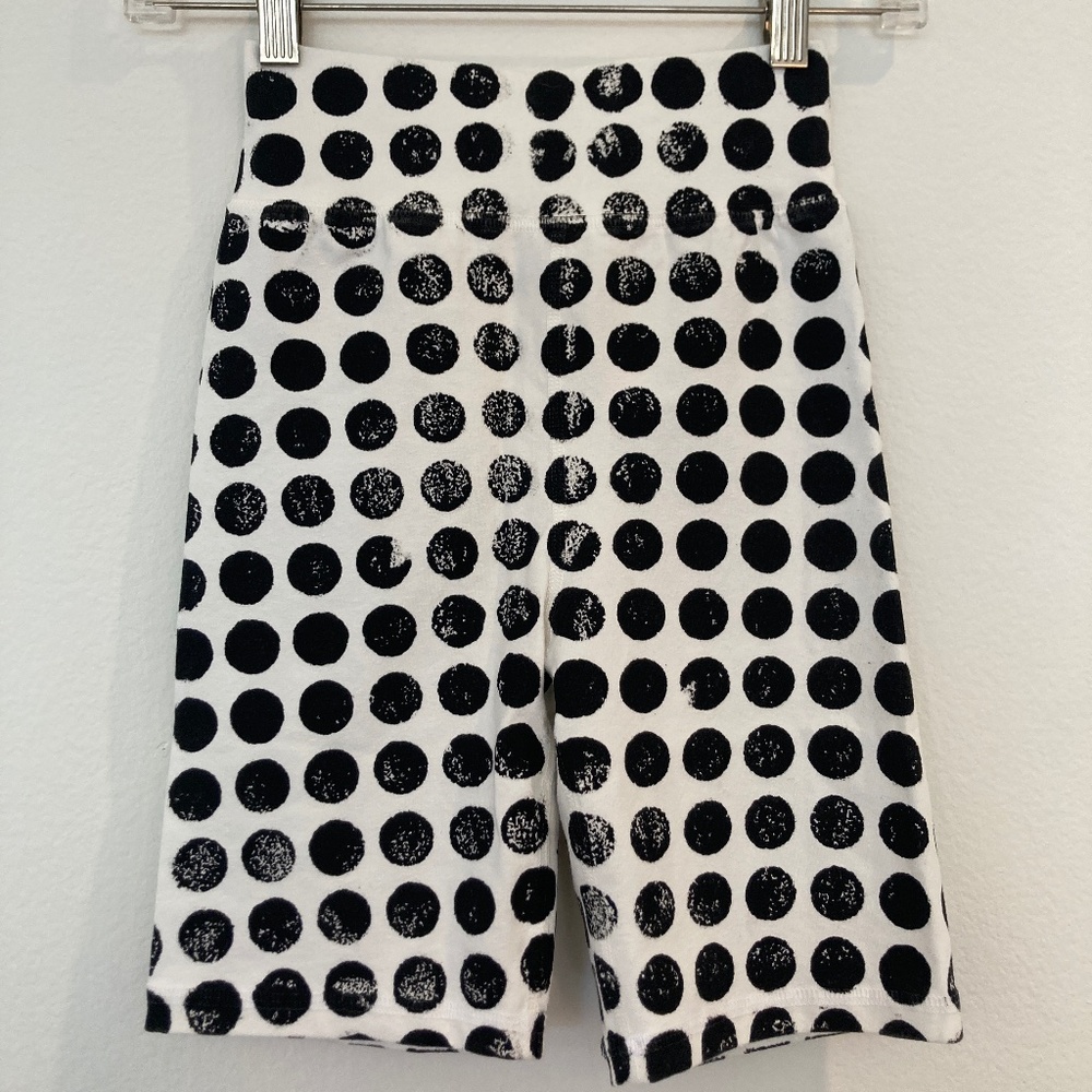 Jungmaven Bike Shorts NWT white black polka dots